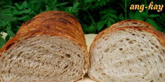 Sourdough bread with buckwheat flakes