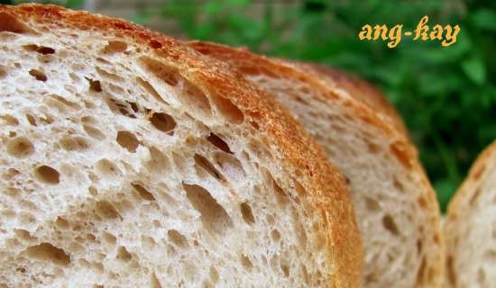 Sourdough bread with buckwheat flakes