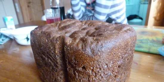 Pane di segale fatto in casa classico in una macchina per il pane