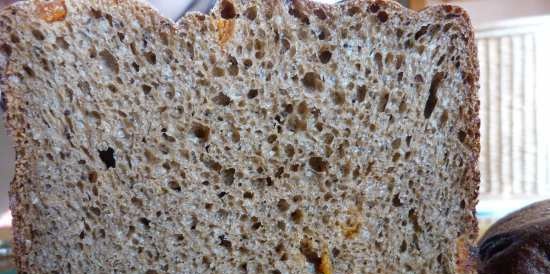 Pane di segale fatto in casa classico in una macchina per il pane