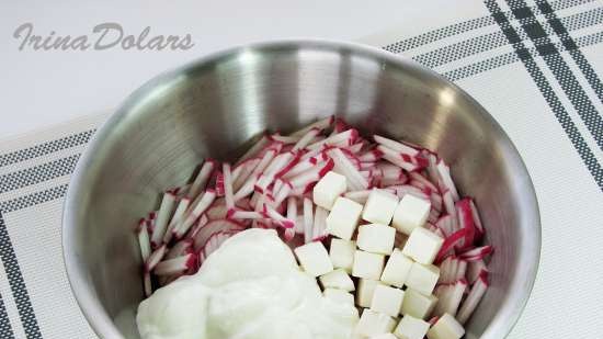 Radish salad with cheese (Radieschenfrischkäse)