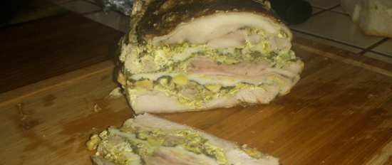 Torta di pollo affumicata con pistacchi (affumicatoio marca 6060)