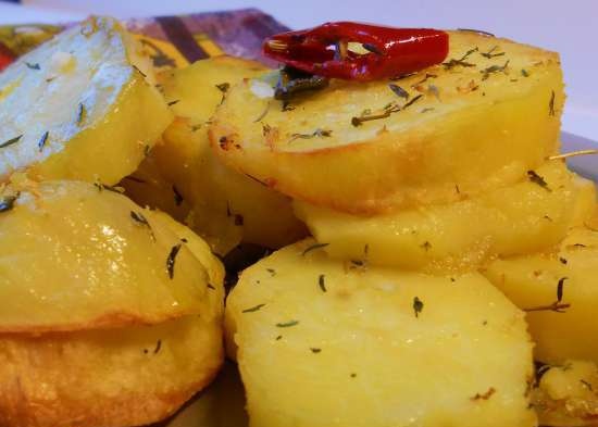 Patatas al horno con tomillo y limón