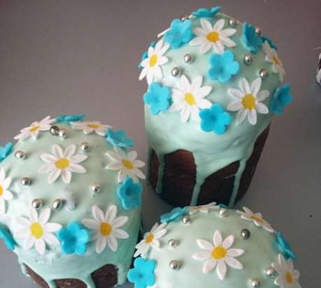 Examples of decorating Easter cakes and Easter