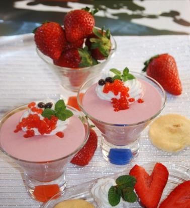 Desszert Strawberry Bisque