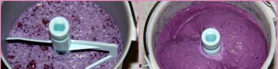 Blueberry ice cream Sineglazka (Brand 3812 ice cream maker)