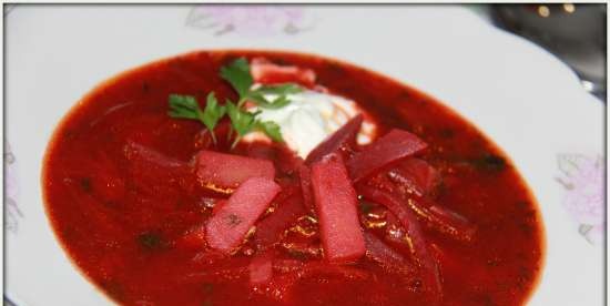 Vegetarian borscht (multicooker Brand 701)