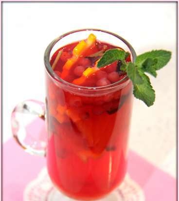 Lingonberry honey hot lemonade