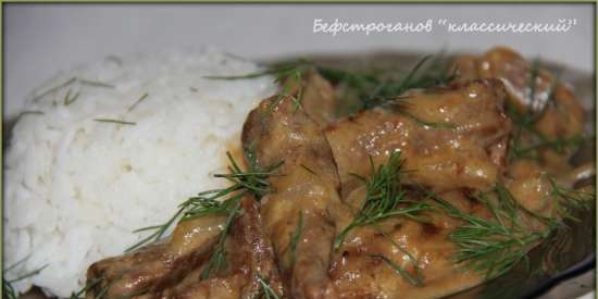 Klassieke beef stroganoff (multikoker-snelkookpan merk 6051)