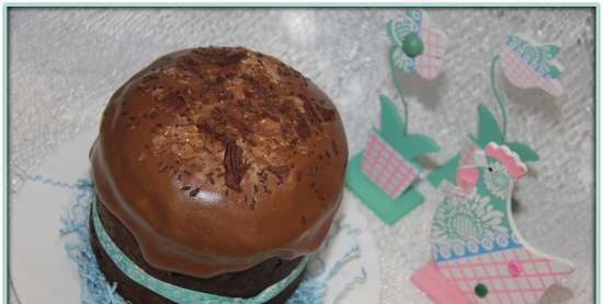 Chocolate Kulich sobre masa