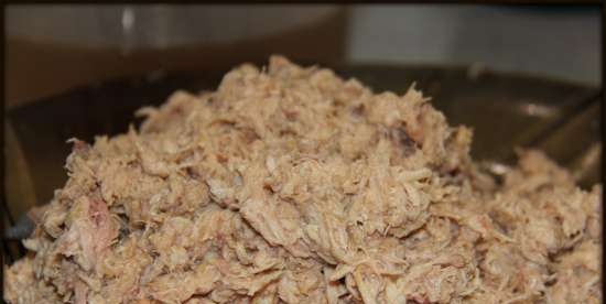 Riyette (fr. Rillette) from rabbit (multicooker Brand 37501)