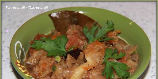 Bigos with beef Combined (multicooker-pressure cooker Brand 6051)