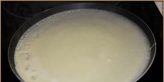 Melk custard pannenkoeken