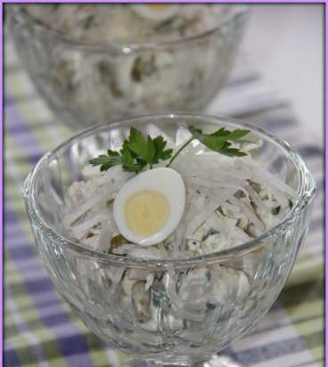 Daikon and turkey salad