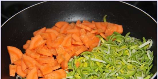 Sopa de llenties amb cansalada i fulls de porc amb marbre (cuina Smile 3700)