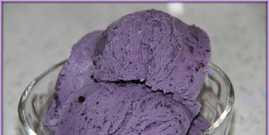 Blueberry ice cream Sineglazka (Brand 3812 ice cream maker)