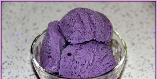 Blueberry ice cream Sineglazka (Brand 3812 ice cream maker)