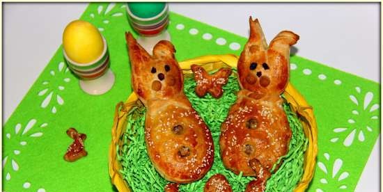 Pasteles de conejitos de pascua