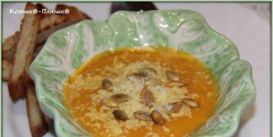 Pumpkin-carrot cream na sopas Sunny duet