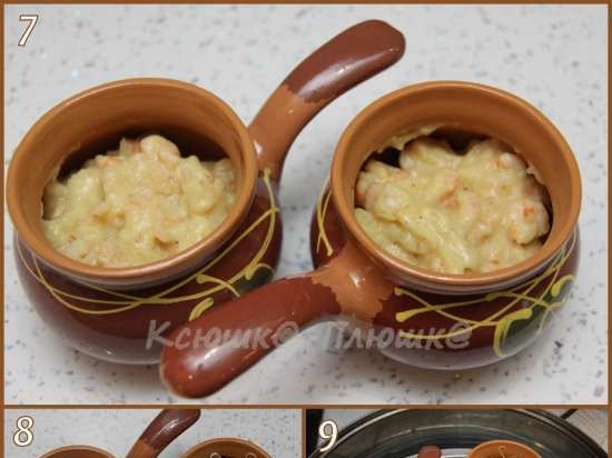 Shrimp Julienne with White Wine Snack for two (szybkowar marki 6050 i airfryer marki 35128)