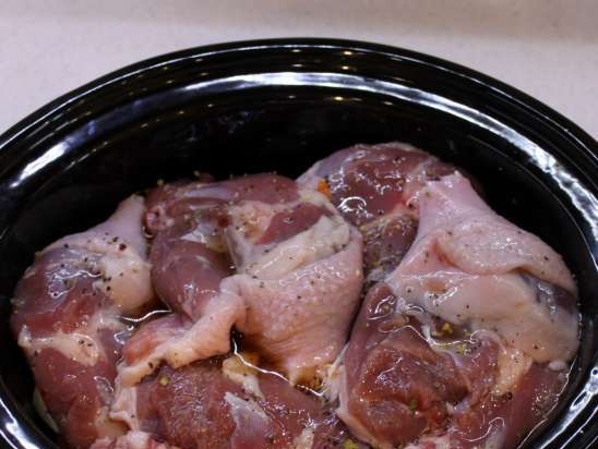 Honey duck in wine in a slow cooker