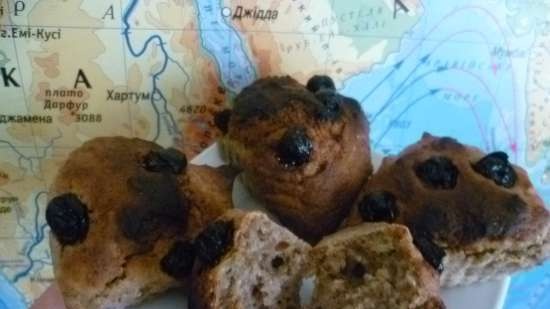 Muffins de centeno y plátano