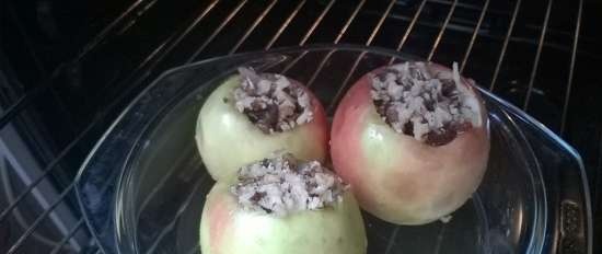 Baked and stuffed apples