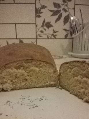 Gray bread in a bread maker