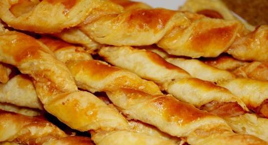 Cheese and Bacon Twists and Puff Pastry Sausages by Lorraine Pascal