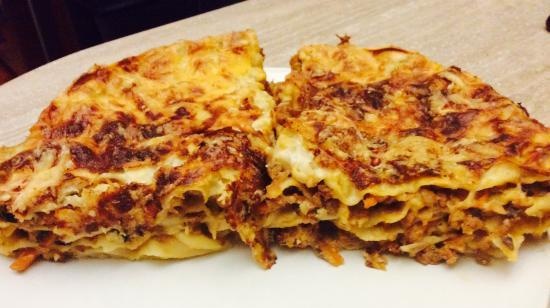 Lasagne with meat and mushrooms (Multicuisine DeLonghi)