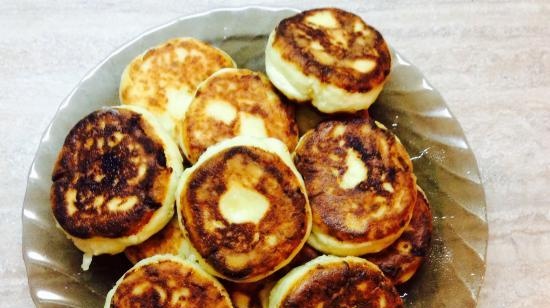 Tartas de queso con sémola y vainilla