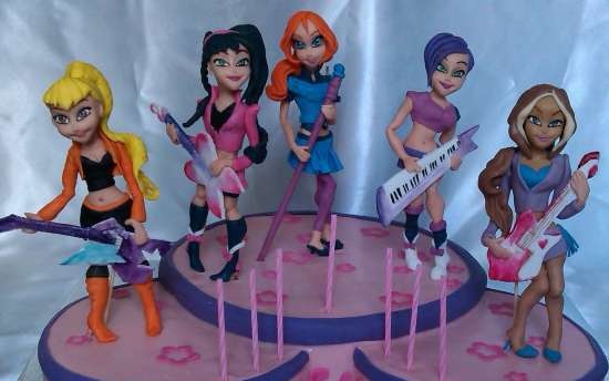 Torta tündérekkel Winx és mások rajzfilm alapján