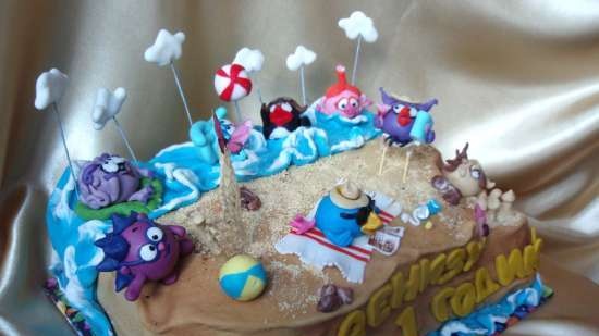 Cakes based on the cartoon Smeshariki