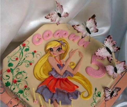 Torte con fate basate sul cartone animato Winx e altri