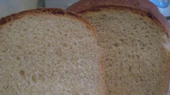 Brewed toast bread with spelled flour