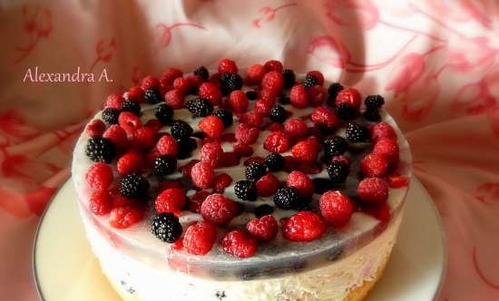 Berry souffle cake (from mascarpone)