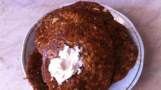 Aubergine-rogge cakes