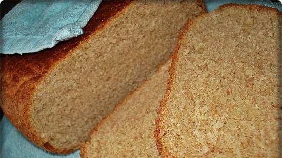 Bread with whole grain flour and oat bran (in a multicooker Redmond RMC-02)