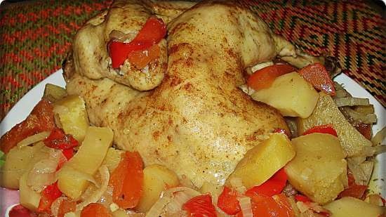 Pollo a cottura lenta con verdure