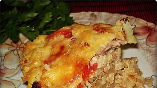 Cazuela de repollo con pollo y arroz