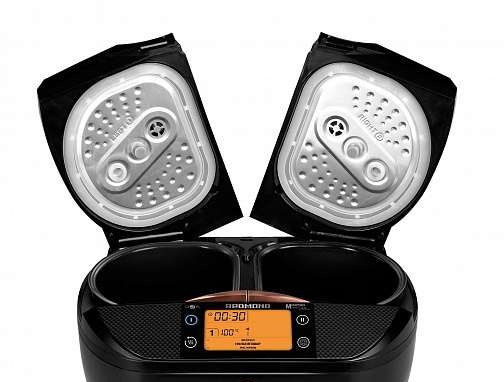 Multiticooker Redmond SkyCooker CBD100S, điều khiển từ điện thoại thông minh, 2 bát