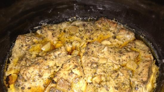 Filetes de pechuga de pavo en olla de cocción lenta