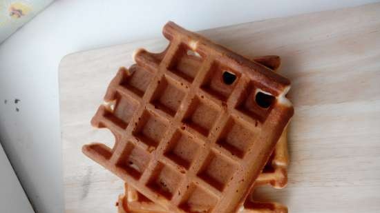 Waffles de cuajada y coco