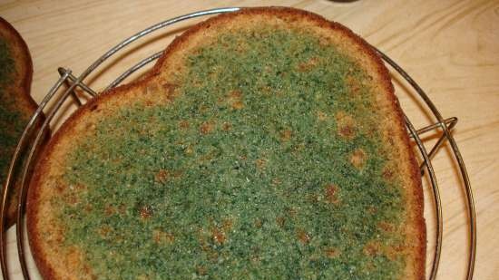 Pastel verde con halva