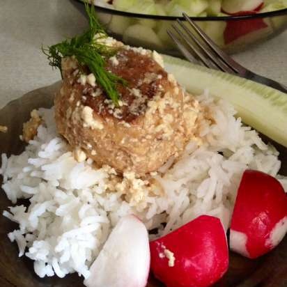 Albóndigas de pollo con mozzarella