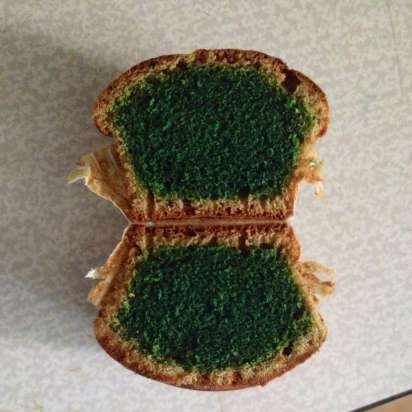 Groene cake met halva