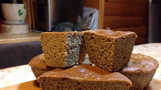 Segale a lievitazione naturale in una macchina per il pane (impastata a mano): semplice e veloce