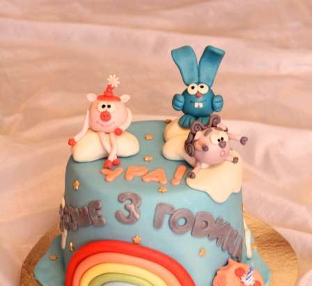 Cakes based on the cartoon Smeshariki