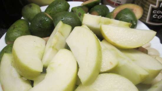 Chicken baked with feijoa and spices