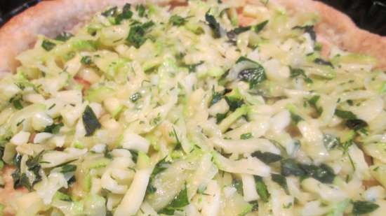 Zucchini tart na may mint at keso ng kambing